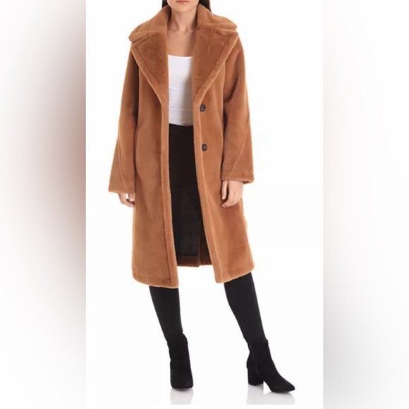 Avec Les Filles Oversize Luxe Faux Fur Longline Coat - Picture 2 of 8